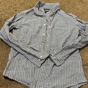 *DONATED* Banana Republic Navy and White Checkered Shirt